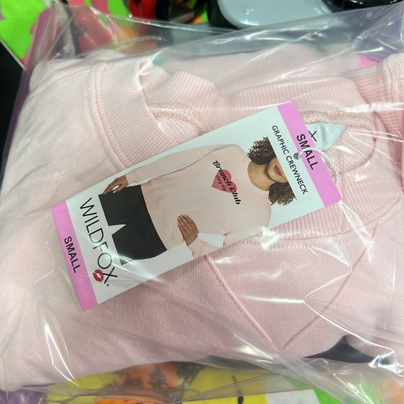 Pink Wildfox Brunch Club Everyday Crewneck New - Picture 5 of 14